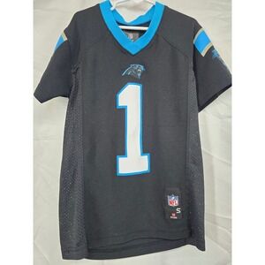 NFL Team Apparel Carolina Panthers Cam Newton 1 Jersey Youth Small Black S